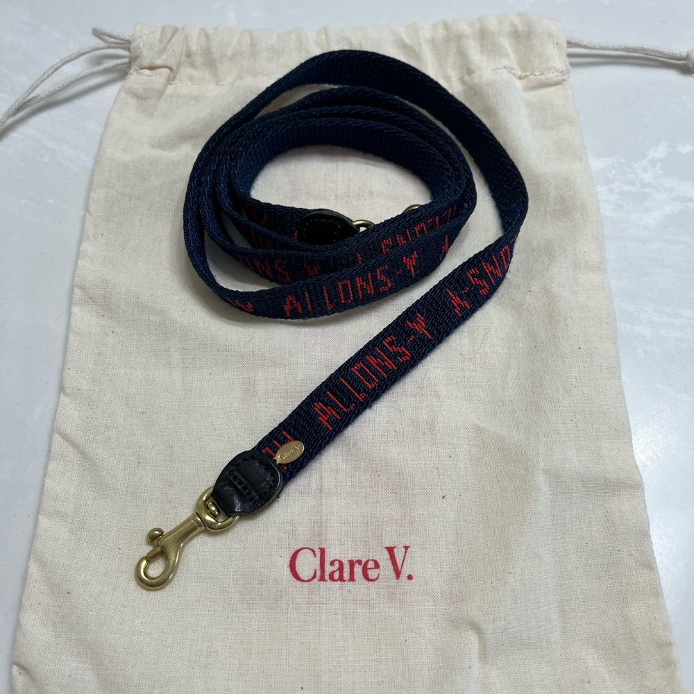 Clare V. Navy and Red Strap